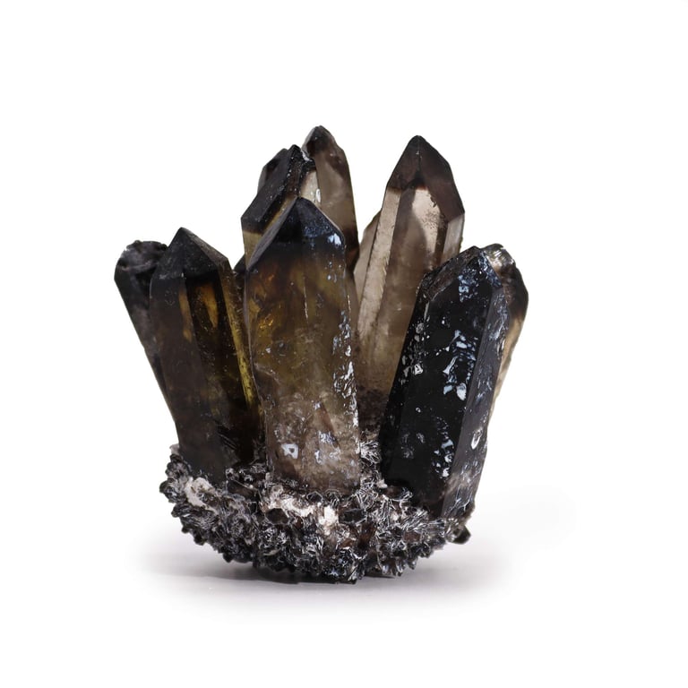 Smoky Ghost Quartz Cluster - Premium Crafted Quartz Brand Name