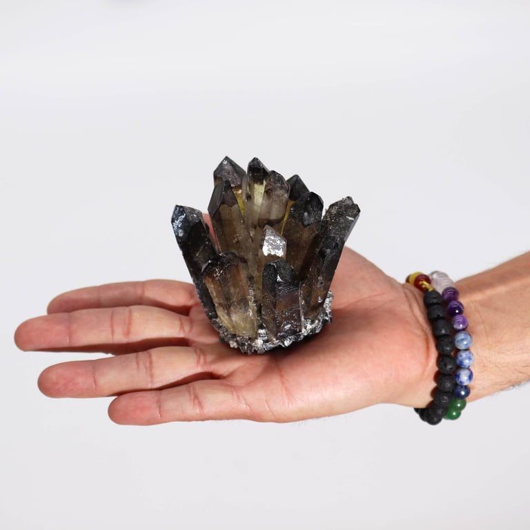 Smoky Ghost Quartz Cluster - Premium Crafted Quartz Brand Name