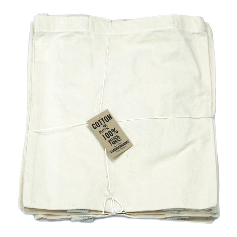 Natural Cotton Storage Bag 4oz - Reusable Home Storage and Eco-Friendly Shopping Bag