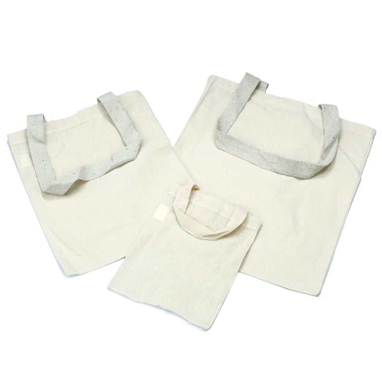Natural Cotton Storage Bag 4oz - Reusable Home Storage and Eco-Friendly Shopping Bag