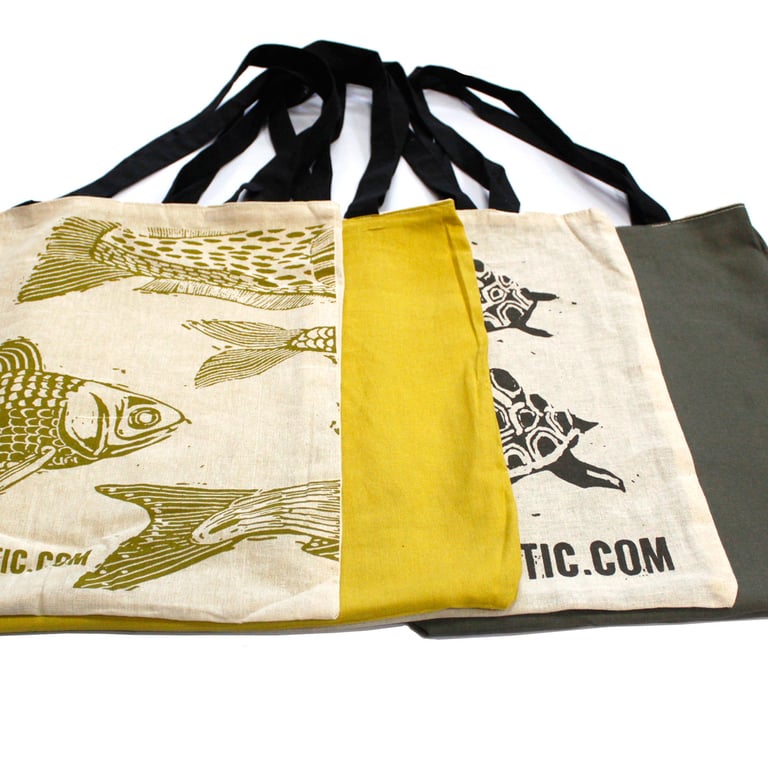 Large Reversible Eco-Friendly Cotton Tote Bag 38x42cm - 2x4oz Capacity, Reusable Shopping Bag for Everyday Use