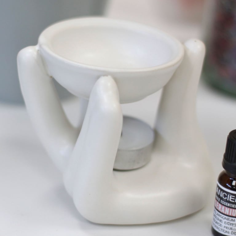 White Oil Burner - Home Decor Candle Alternative & Indoor Scent Diffuser