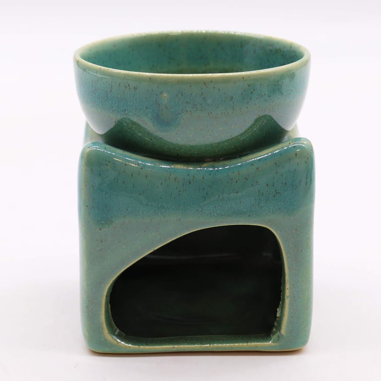 Lucky Coin Large Jade Oil Burner - Home Decor Essential Oil Diffuser for Feng Shui and Relaxation