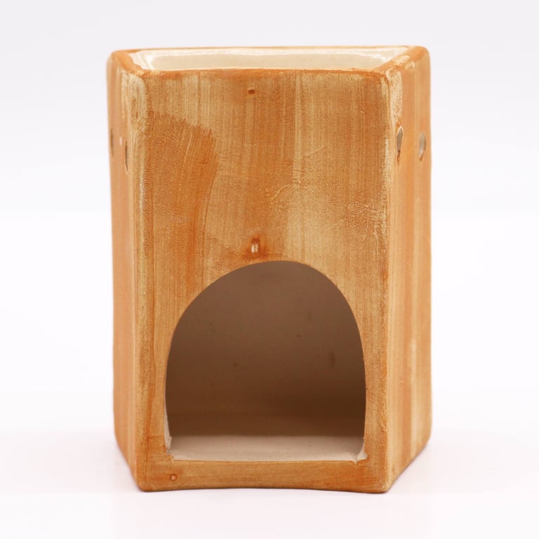Hand Painted Ceramic Bonsai Burner with Sand Finish - Indoor Decorative Planter