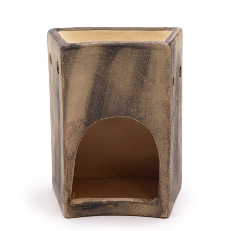 Hand Painted Bonsai Slate Burner - Artisanal Ceramic Planter Holder for Indoor Decoration