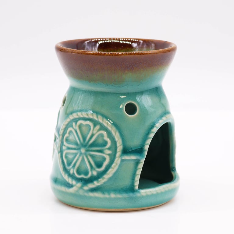 Classic Spa Burner - Turquoise Outdoor Poolside Decor and Home Spa Equipment Accessory