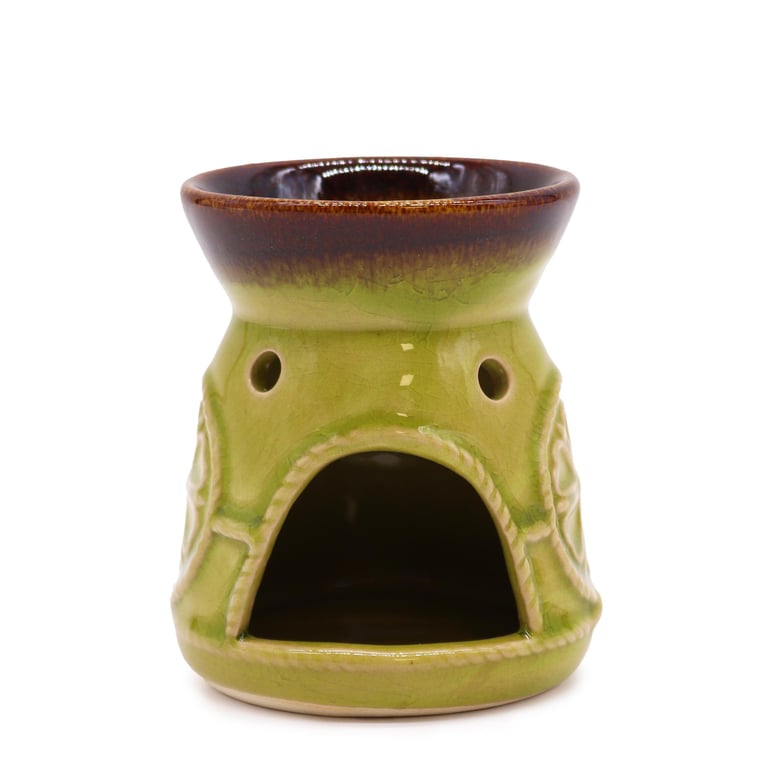 Classic Jade Spa Burner - Natural Stone Aromatherapy Lamp for Home Fragrance and Relaxation
