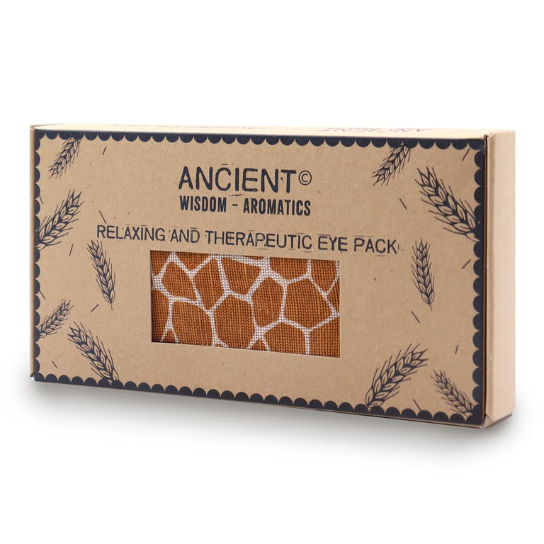Lavender Natural Cotton and Juco Eye Pillow - Soothing Relief in Madagascar Giraffe Gift Box