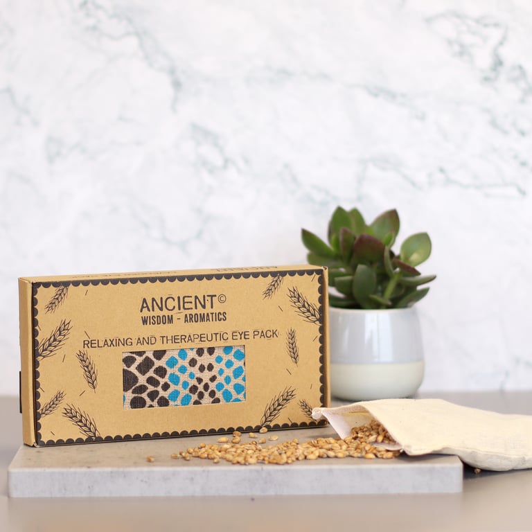 Lavender Natural Cotton and Juco Eye Pillow Set in Elegant Gift Box - Blue Viper Sleep Aid