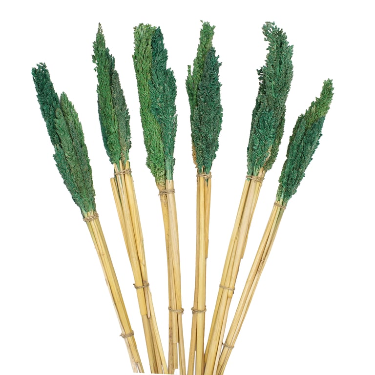 Cantaloupe Grass Bunch - Teal Natural Fiber Outdoor Decor Accent