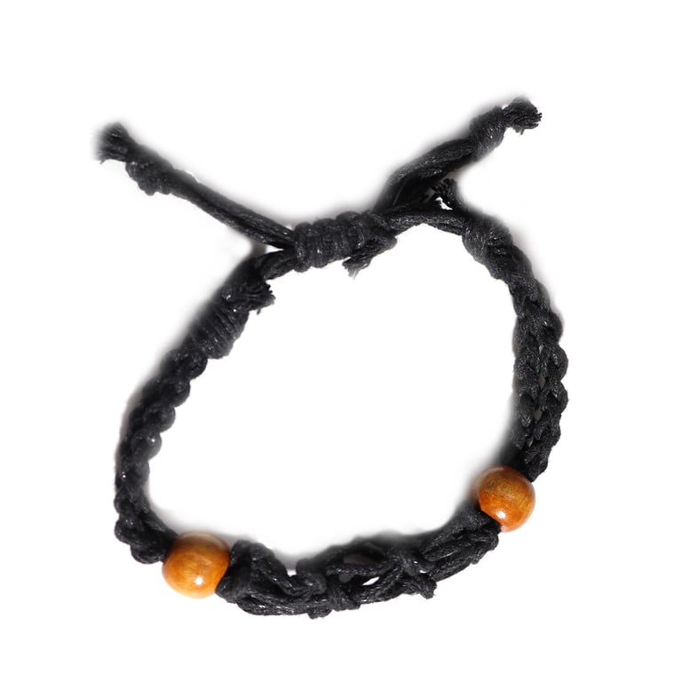 Black Gemstone Bracelet Cord - Crystal Beaded Jewelry for Women