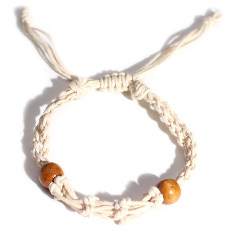 Natural Gemstone Bracelet - Handcrafted Cord Jewelry with Crystal Accents