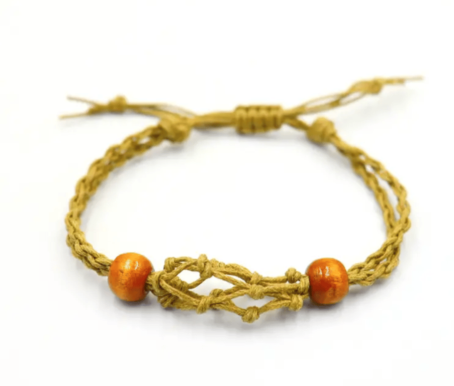 Gemstone Beaded Bracelet Cord - Sand Jewelry Making Supply