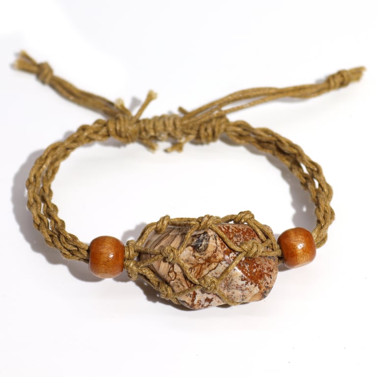 Gemstone Beaded Bracelet Cord - Sand Jewelry Making Supply