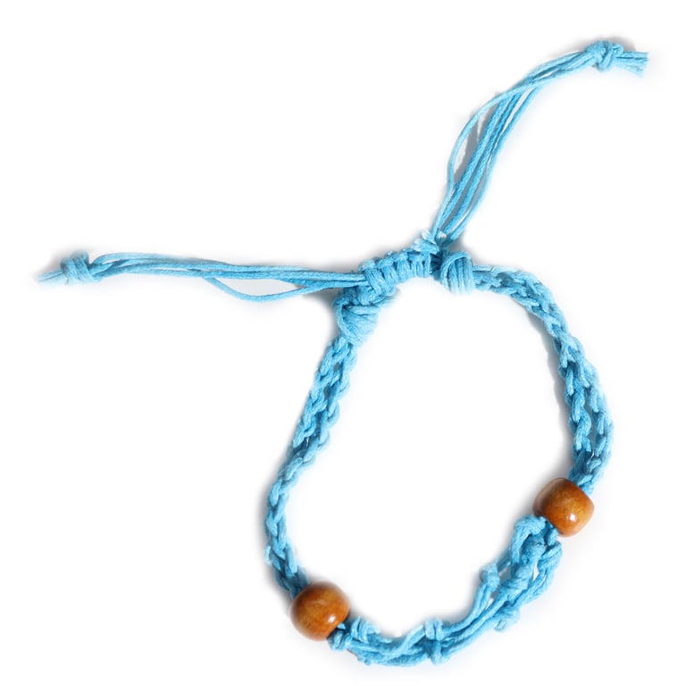 Blue Gemstone Bracelet Cord - Handcrafted Jewelry Accessory