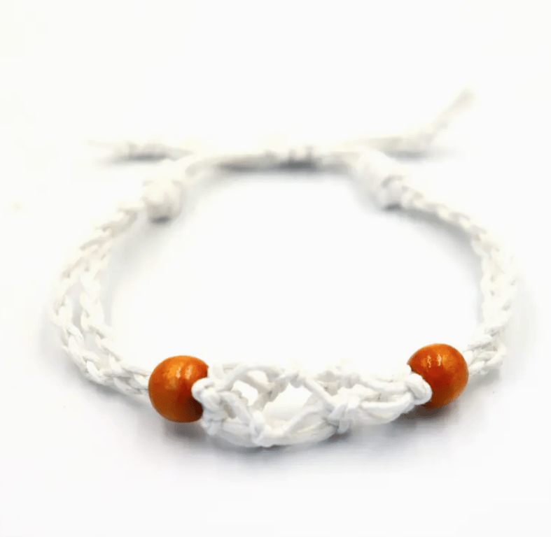 White Gemstone Bracelet Cord - Beaded Jewelry Making Supply