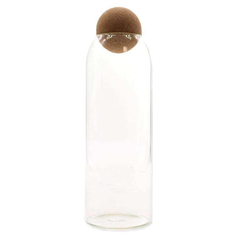 Cottage Clear Glass Storage Jar - 25cm Decorative Home Decor Container