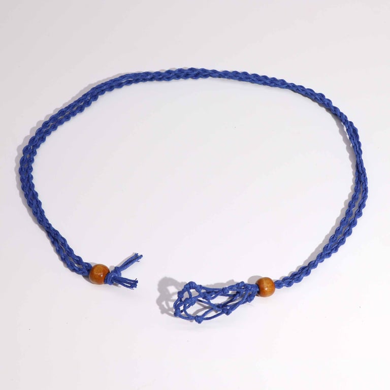 Navy Gemstone Necklace Cord - Beaded Fashion Jewelry Cord