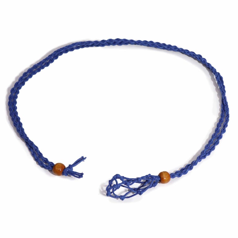 Navy Gemstone Necklace Cord - Beaded Fashion Jewelry Cord