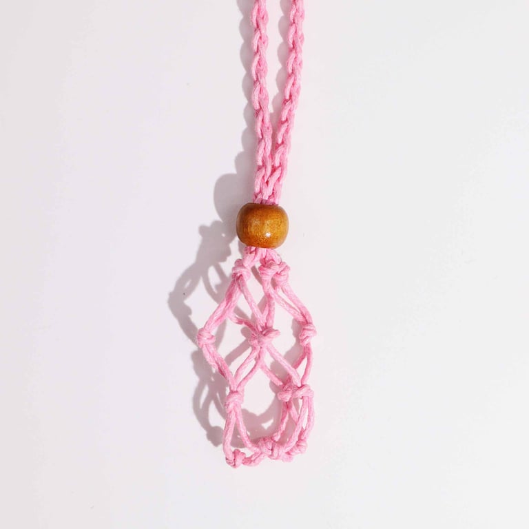 Pink Gemstone Necklace Cord - Handmade Jewelry Making Supplies