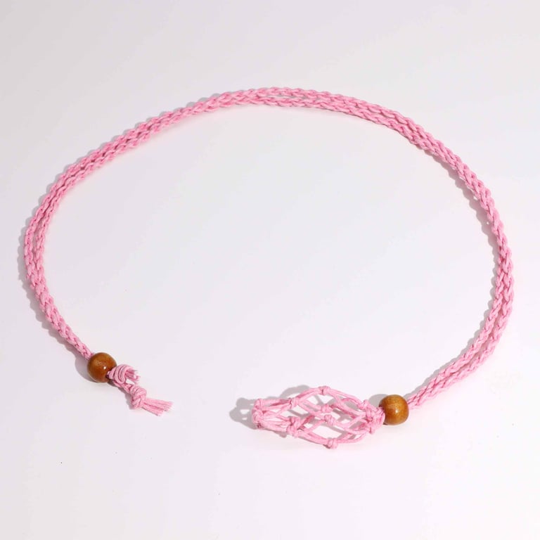 Pink Gemstone Necklace Cord - Handmade Jewelry Making Supplies