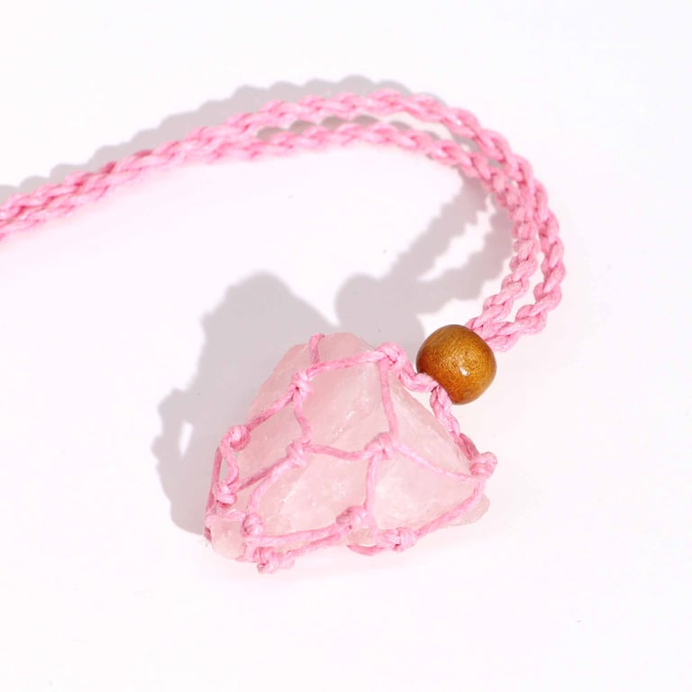 Pink Gemstone Necklace Cord - Handmade Jewelry Making Supplies
