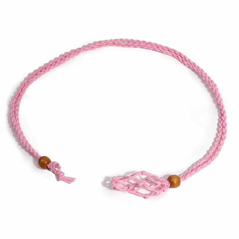 Pink Gemstone Necklace Cord - Handmade Jewelry Making Supplies