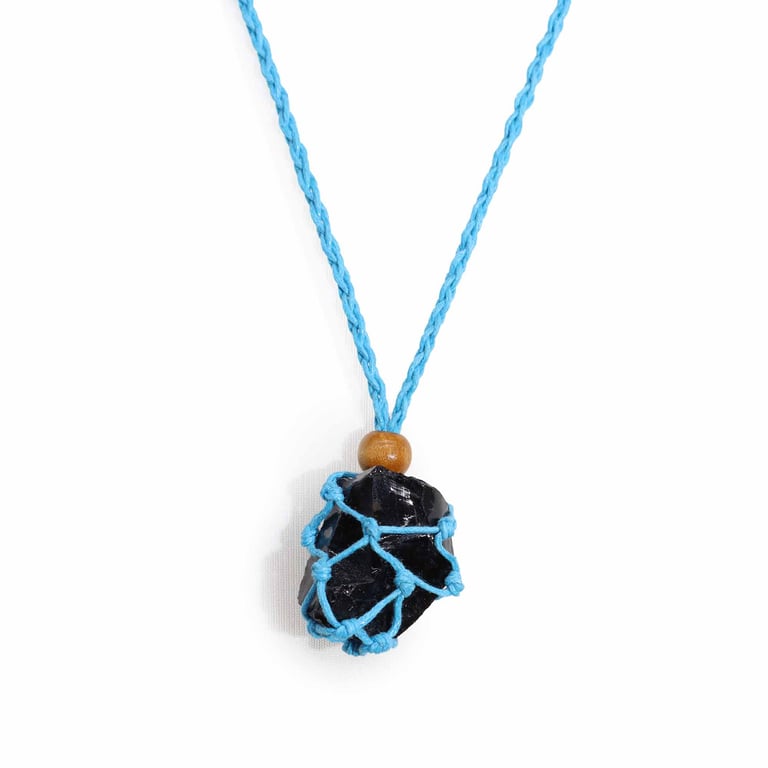 Blue Gemstone Necklace Cord - Fashionable Jewelry Accessory with Adjustable Length and Durable Design