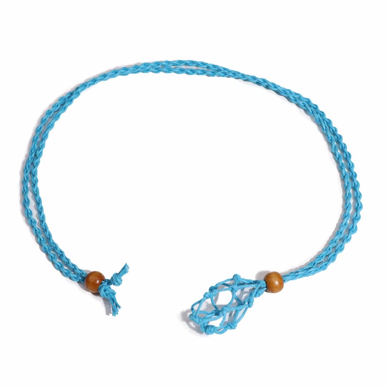 Blue Gemstone Necklace Cord - Fashionable Jewelry Accessory with Adjustable Length and Durable Design