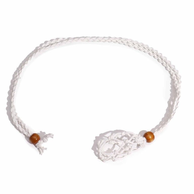 White Gemstone Necklace Cord - High-Quality Jewelry String for Fashionable Necklaces