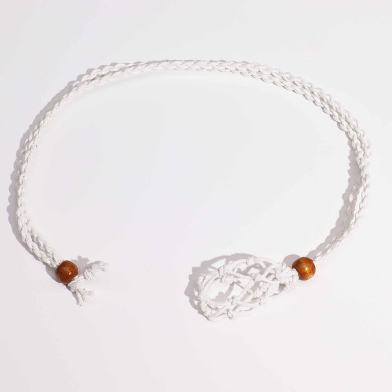 White Gemstone Necklace Cord - High-Quality Jewelry String for Fashionable Necklaces