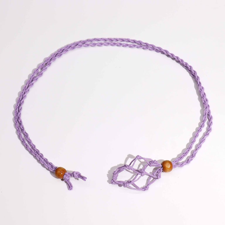 Purple Gemstone Necklace Cord - Beaded Jewelry Accessory