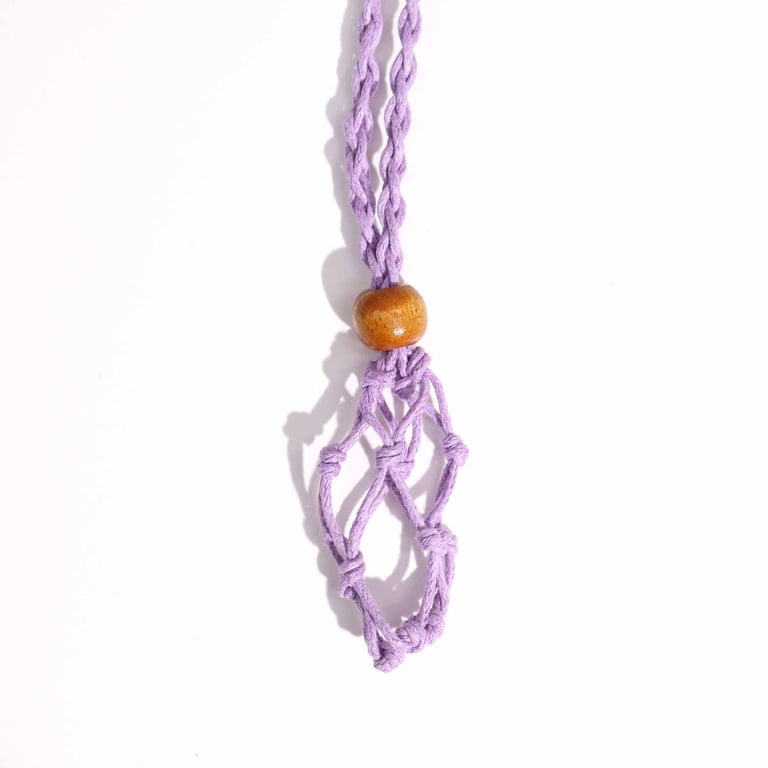 Purple Gemstone Necklace Cord - Beaded Jewelry Accessory