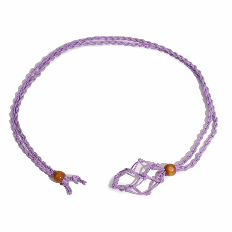 Purple Gemstone Necklace Cord - Beaded Jewelry Accessory
