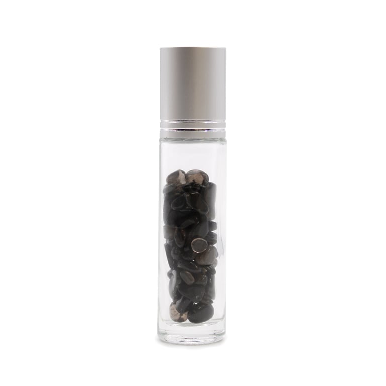 Gemstone Essential Oil Roller Bottle - Black Tourmaline Protection and Balance