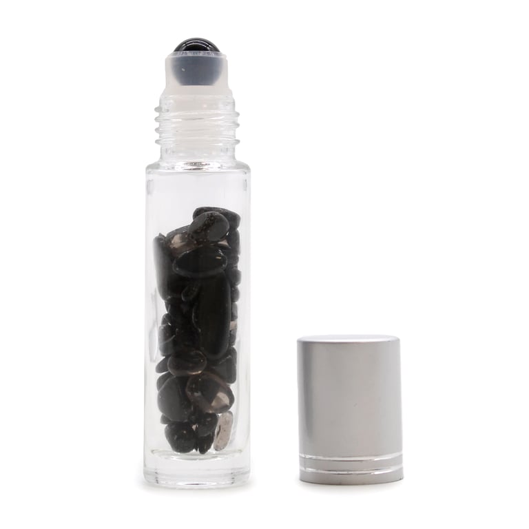 Gemstone Essential Oil Roller Bottle - Black Tourmaline Protection and Balance