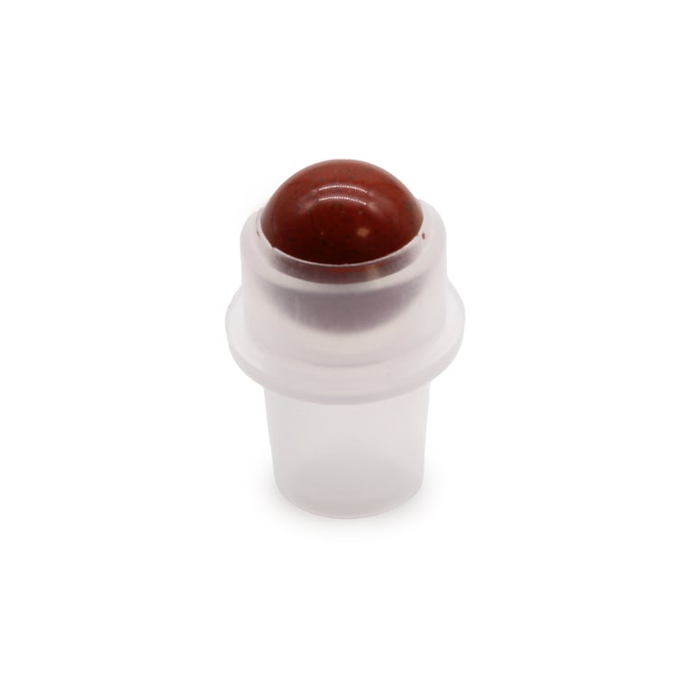 Red Jasper Gemstone Roller Tip for 5ml Essential Oil Bottles - Aromatherapy Massage Tool