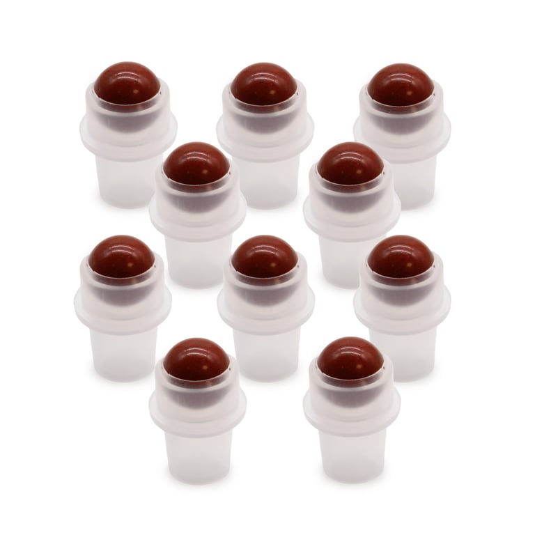 Red Jasper Gemstone Roller Tip for 5ml Essential Oil Bottles - Aromatherapy Massage Tool