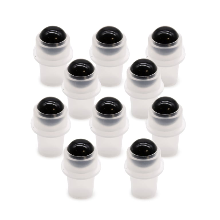 Black Tourmaline Gemstone Roller Tip for 5ml Bottle - Natural Skincare Tool