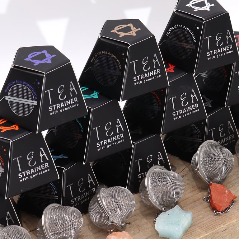 Smoky Quartz Raw Crystal Gemstone Tea Strainer - Natural Crystalline Infuser for Home & Garden Decor