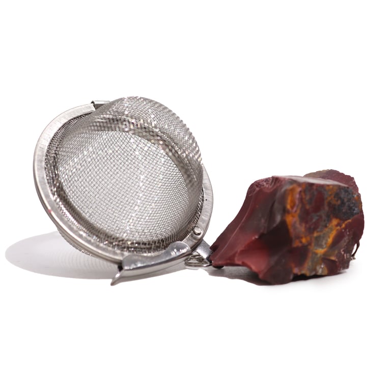 Australian Mookaite Raw Crystal Gemstone Tea Strainer & Natural Stone Teapot Filter