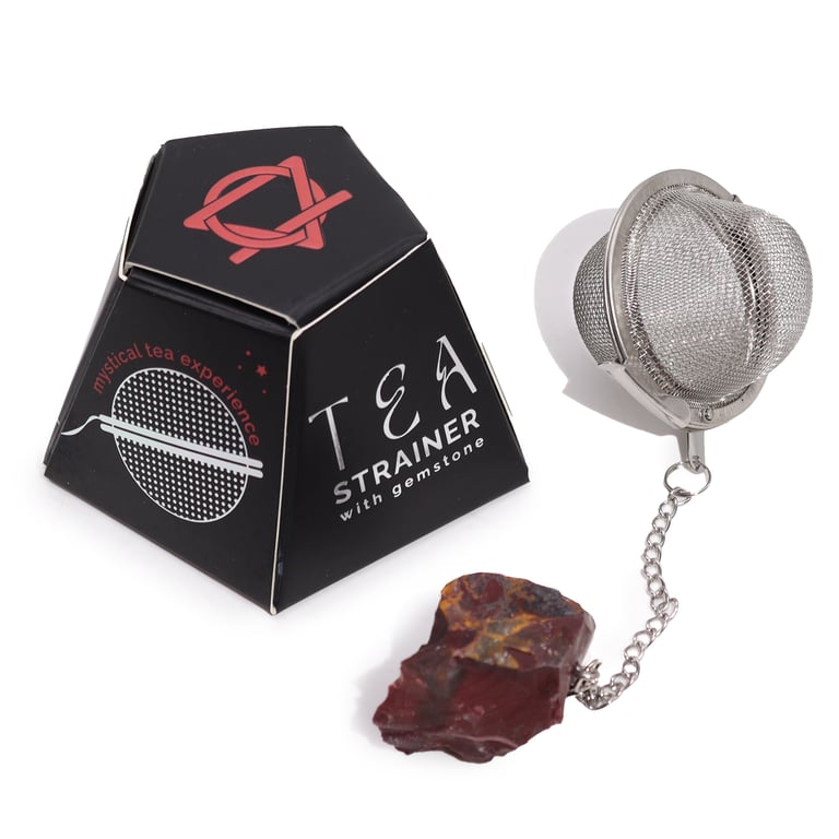 Australian Mookaite Raw Crystal Gemstone Tea Strainer & Natural Stone Teapot Filter