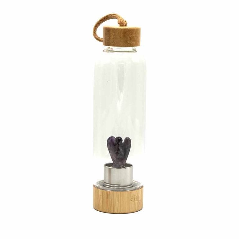 Amethyst Crystal Infused Water Bottle - Angel Relaxation