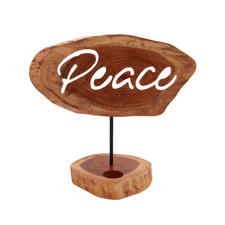 Peace Sign Candle Holder - Decorative & Spiritual Accessory