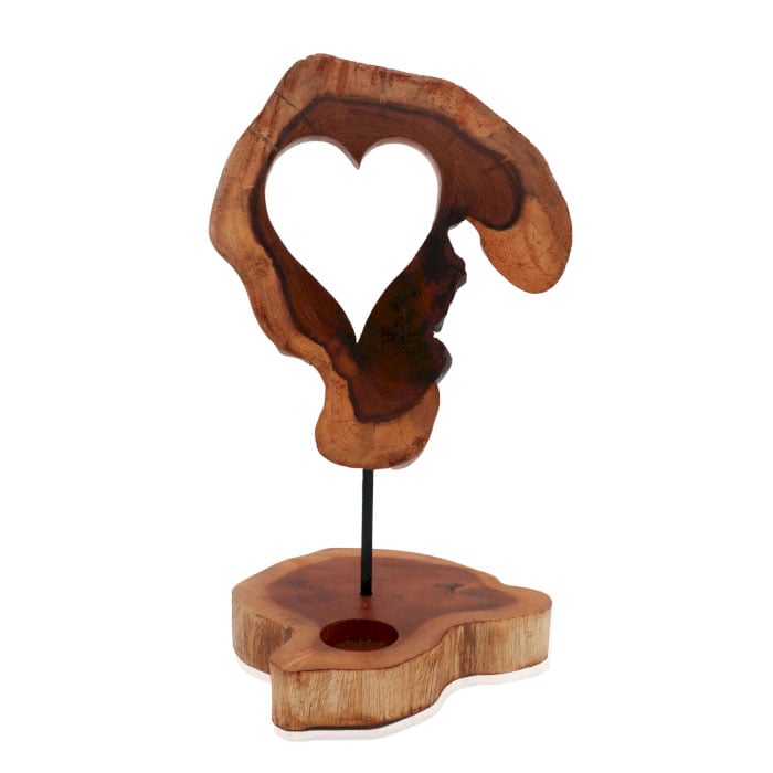 Heart-Shaped Candle Holder - Decorative Sign, Premium Quality