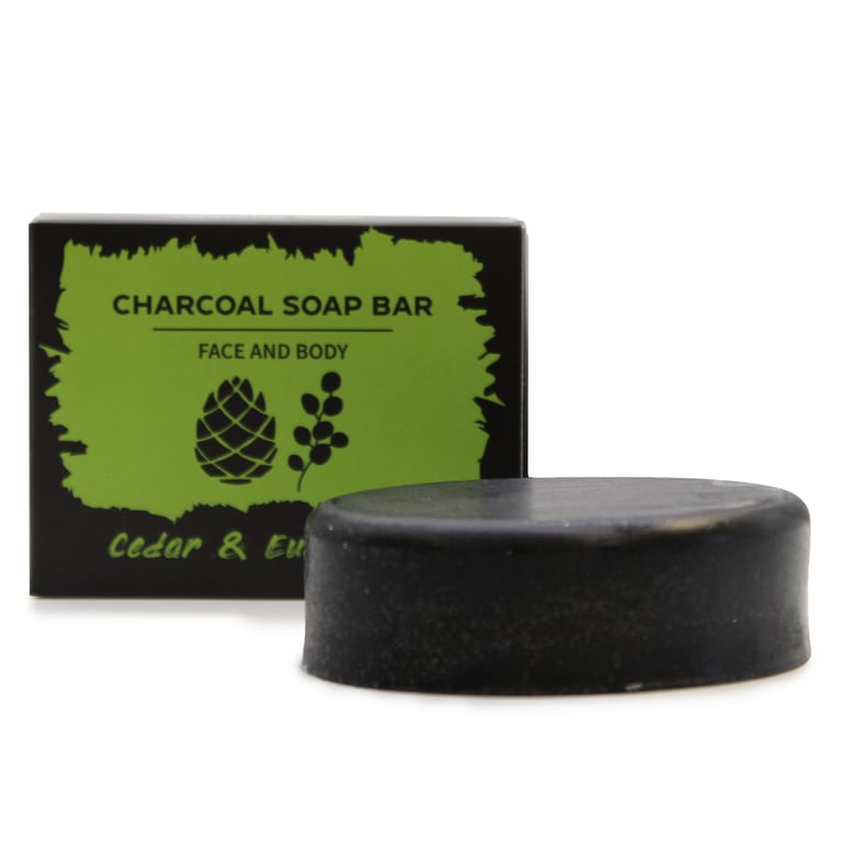 Charcoal Eucalyptus & Cedarwood Natural Soap 85g Bar