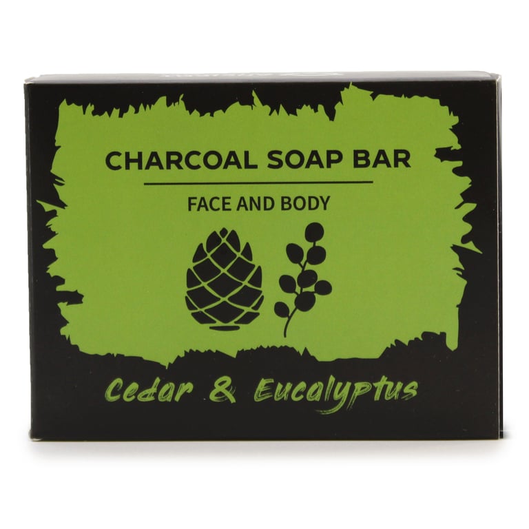 Charcoal Eucalyptus & Cedarwood Natural Soap 85g Bar
