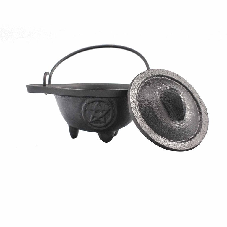 Cast Iron Pentagon Cauldron 5x9cm Traditional Cooking Potware