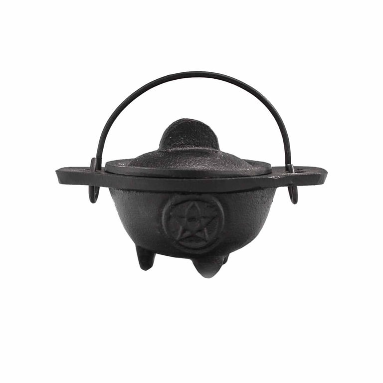 Cast Iron Pentagon Cauldron 5x9cm Traditional Cooking Potware
