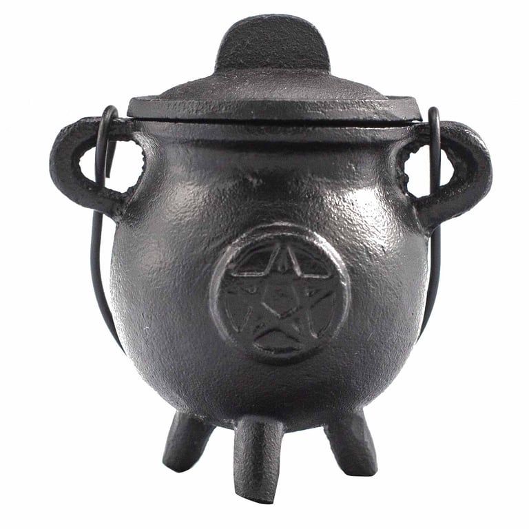 6.5x13cm Cast Iron Cauldron - Traditional Design - Brand Name